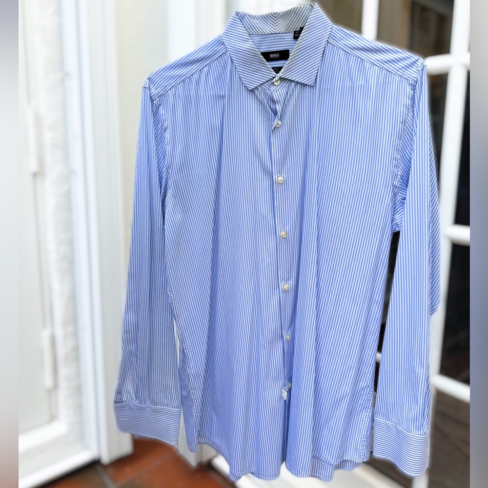 Boss Blue Dress Shirt Classic Style